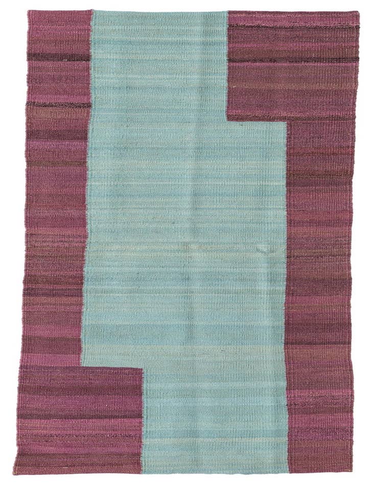 Detail image of 2' 4 x 6' 8 Hand Woven Kilim Modern Wool Runner Rug