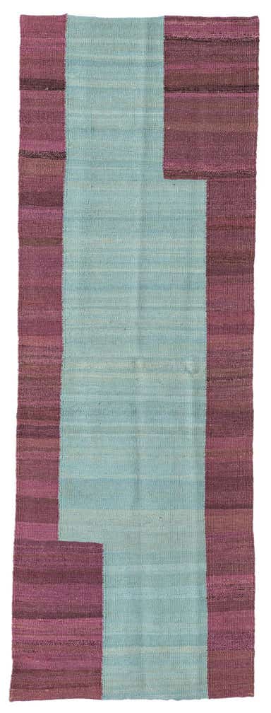 2' 4 x 6' 8 Hand Woven Kilim Modern Wool Runner Rug