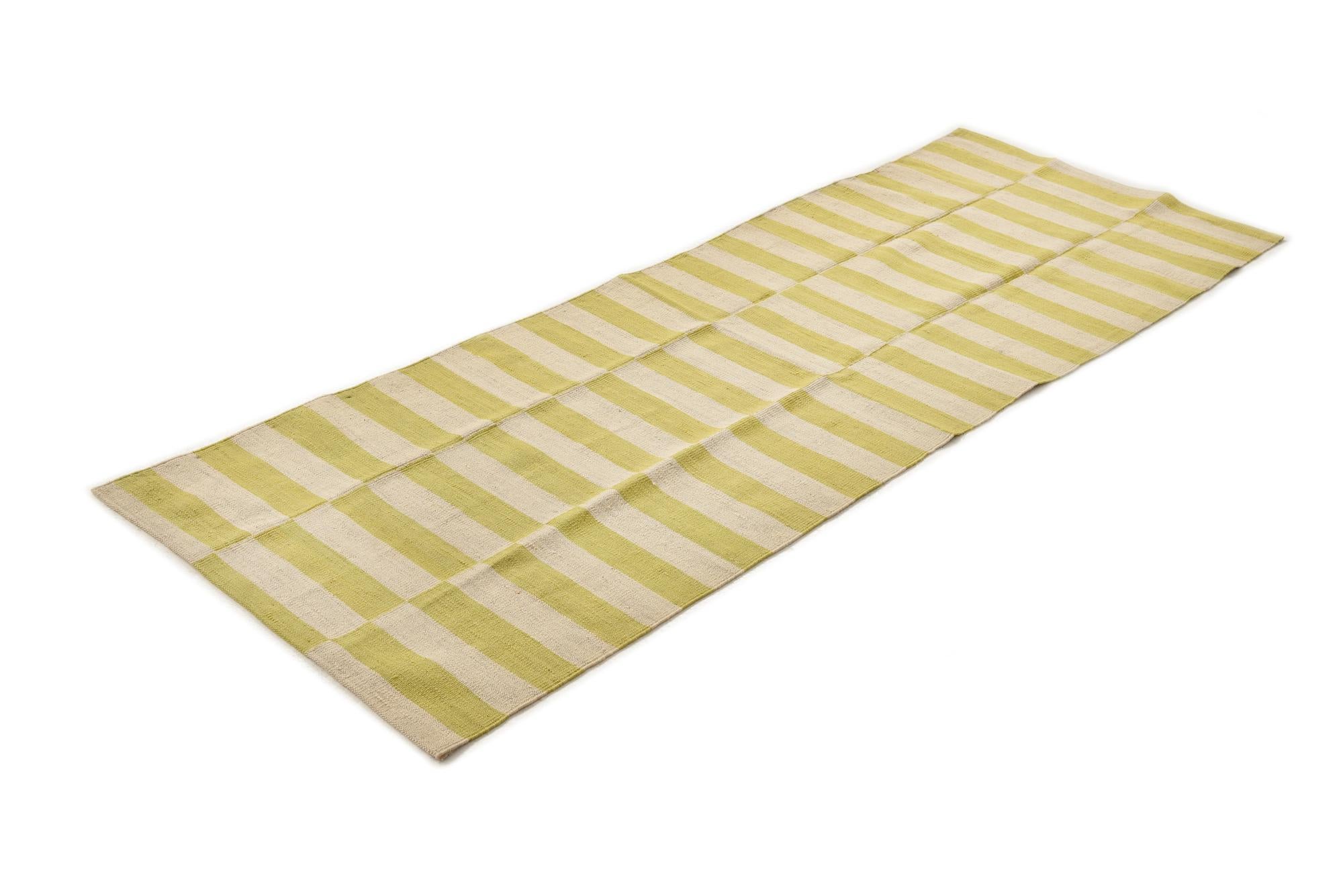 2' 8 x 7' 10 Hand Woven Kilim Modern Wool Runner Rug