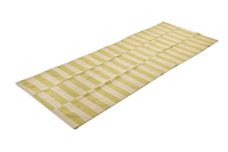 Detail image of 2' 8 x 7' 10 Hand Woven Kilim Modern Wool Runner Rug