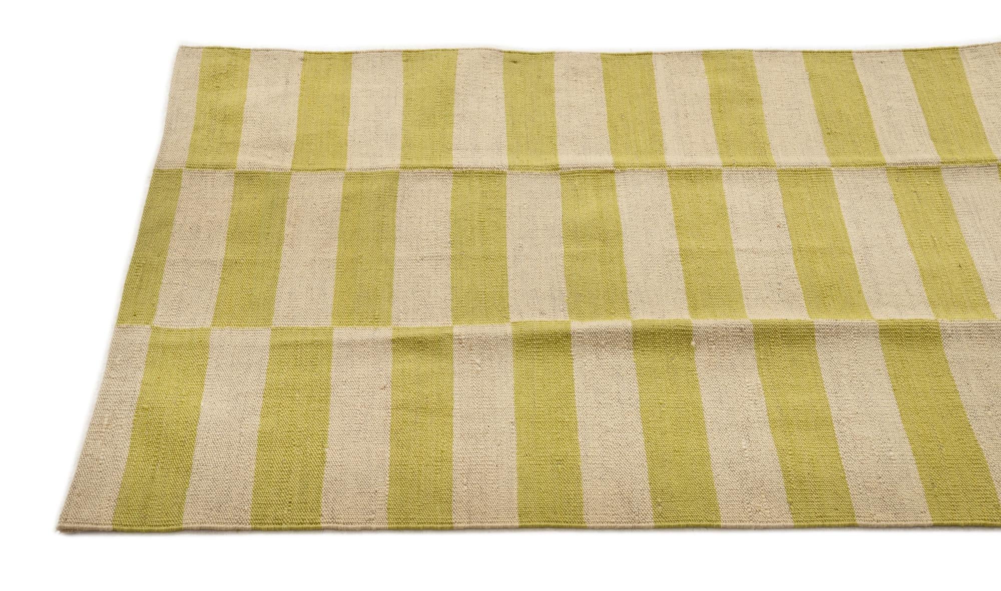 2' 8 x 7' 10 Hand Woven Kilim Modern Wool Runner Rug