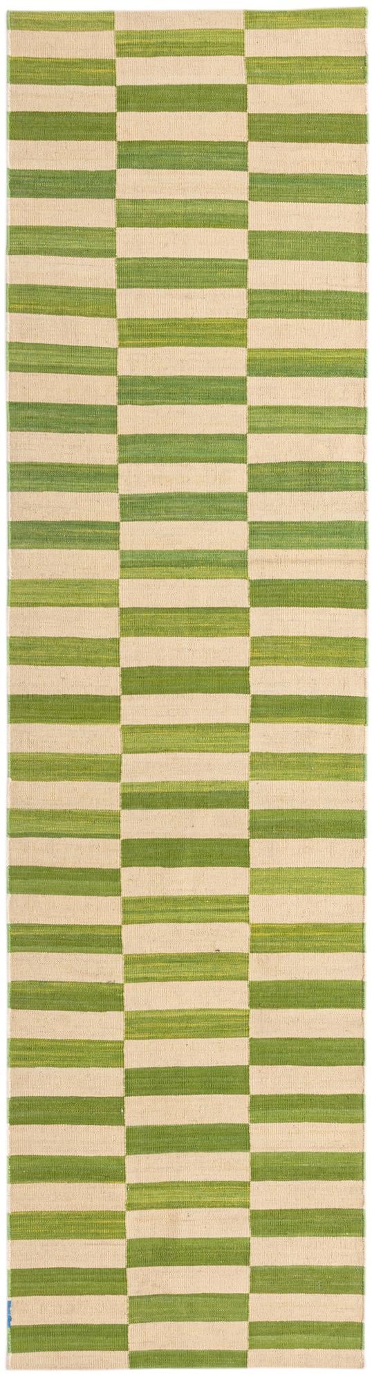 75cm x 295cm Hand Woven Kilim Modern Wool Runner Rug