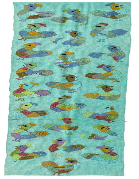 Detail image of 2' 4 x 9' 3 Hand Woven Kilim Suzani Wool Runner Rug
