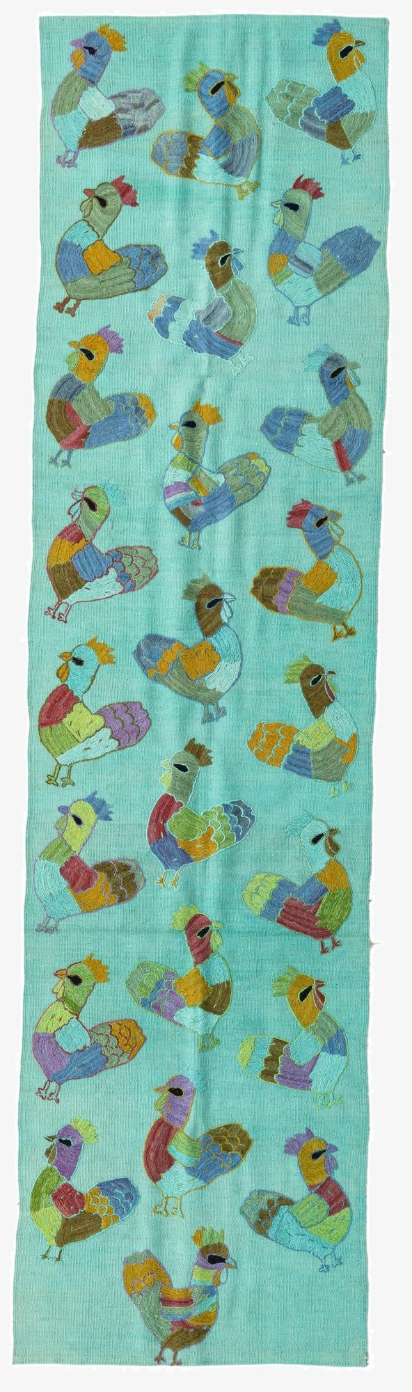 2' 4 x 9' 3  Hand Woven Kilim Suzani Wool Runner Rug