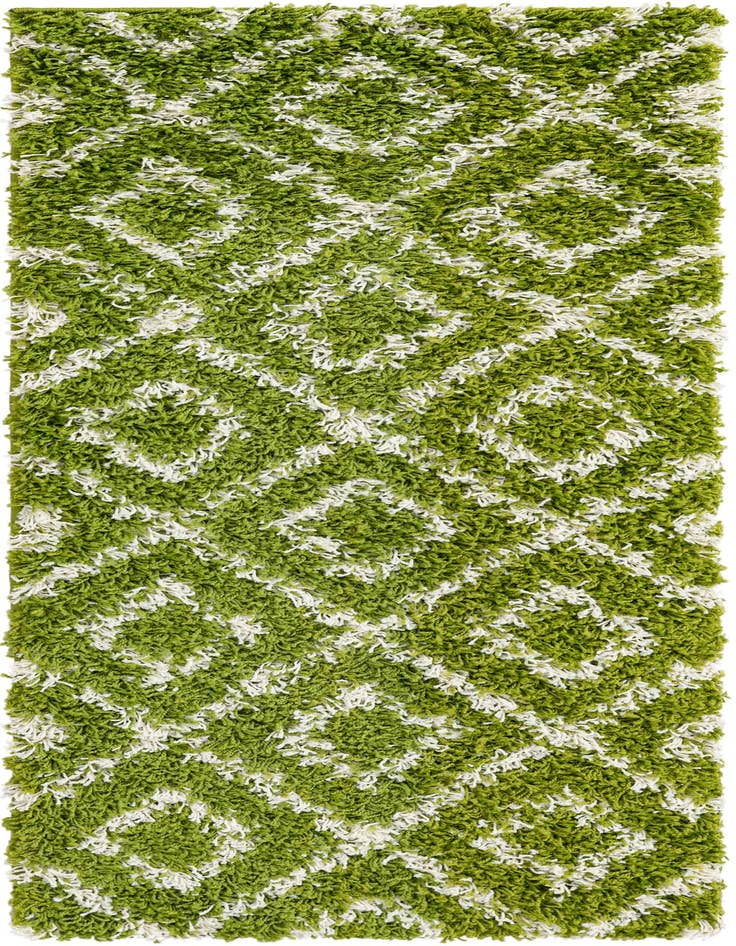 Detail image of 2' x 5' Lattice Shag Runner Rug