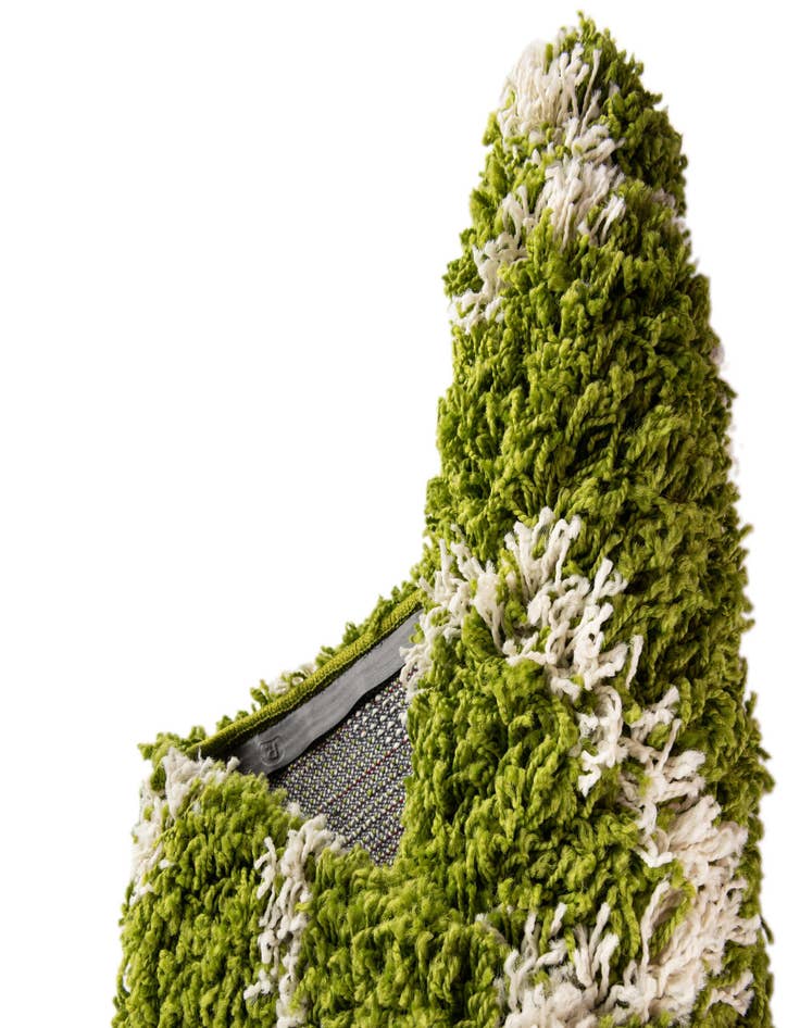 Detail image of 2' x 5' Lattice Shag Runner Rug