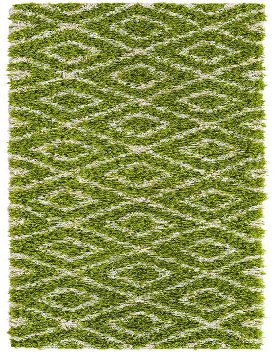 Detail image of 2' x 8' Lattice Shag Runner Rug