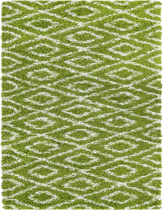 Detail image of 2' 7 x 10' Lattice Shag Runner Rug