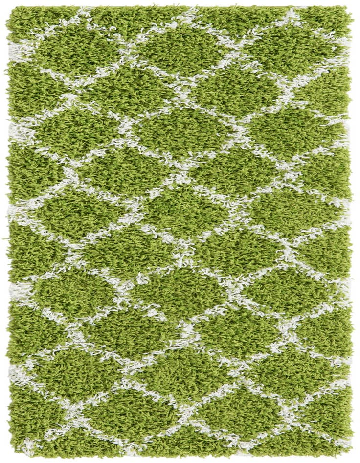 Detail image of 2' x 5' Lattice Shag Runner Rug