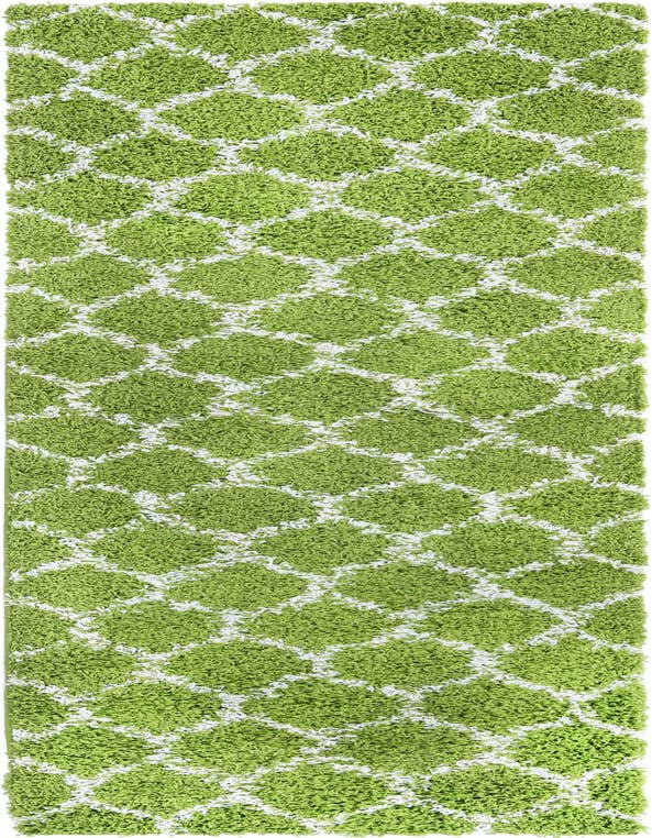 Detail image of 2' 7 x 10' Lattice Shag Runner Rug
