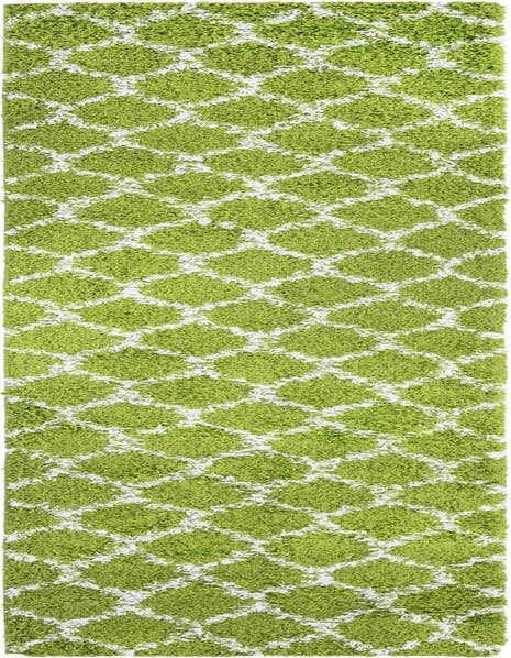 Detail image of 2' 7 x 12' Lattice Shag Runner Rug