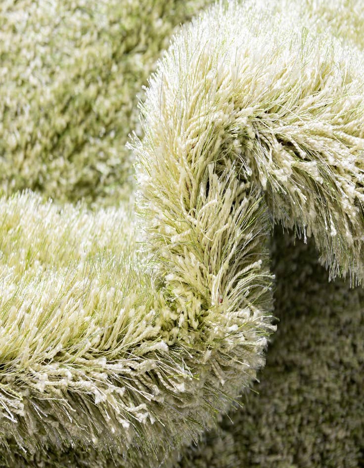 Detail image of 2' 7 x 6' Luxury Solid Shag Runner Rug