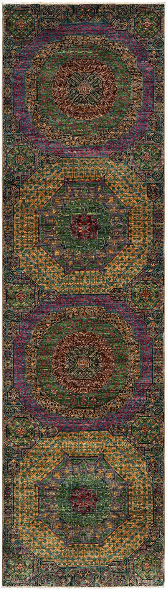 2' 7 x 9' 10 Mamluk Wool Runner Rug