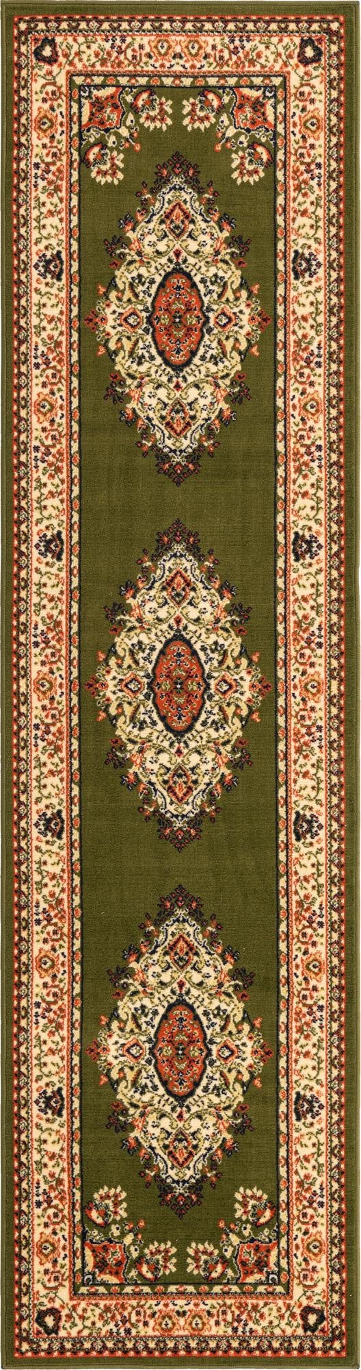2' 7 x 10' Mashad Design Runner Rug