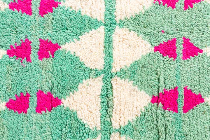 4' 6 x 7' 10 Hand Knotted Moroccan Wool Runner Rug