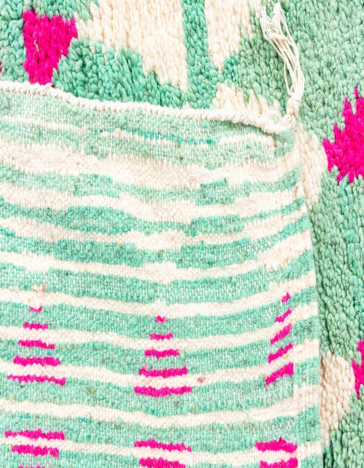 Detail image of 4' 6 x 7' 10  Hand Knotted Moroccan Wool Runner Rug