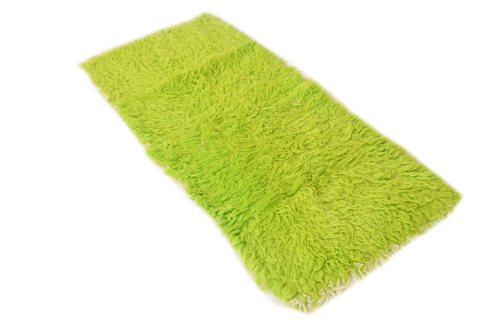 1' 9 x 4' Hand Knotted Moroccan Wool Runner Rug