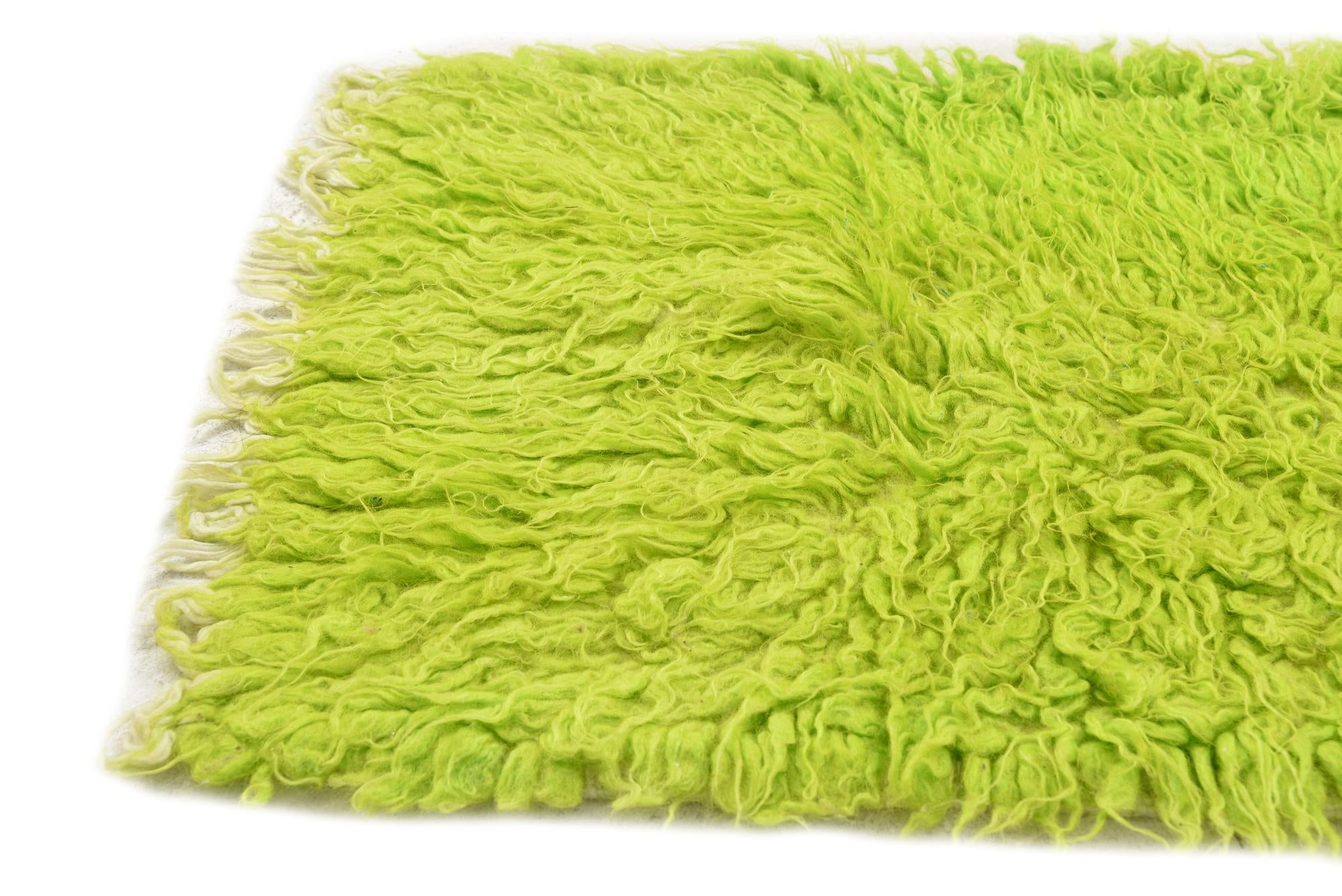 1' 9 x 4' Hand Knotted Moroccan Wool Runner Rug