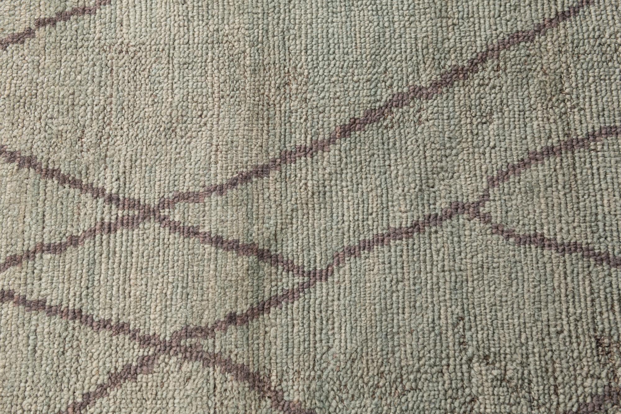 3' 1 x 18' 7 Hand Knotted Moroccan Wool Runner Rug