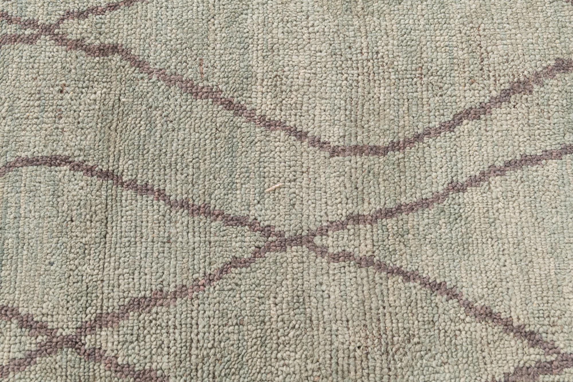 3' 1 x 18' 7 Hand Knotted Moroccan Wool Runner Rug