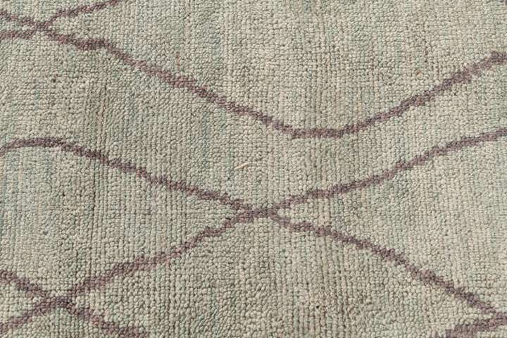 3' 1 x 18' 7 Hand Knotted Moroccan Wool Runner Rug
