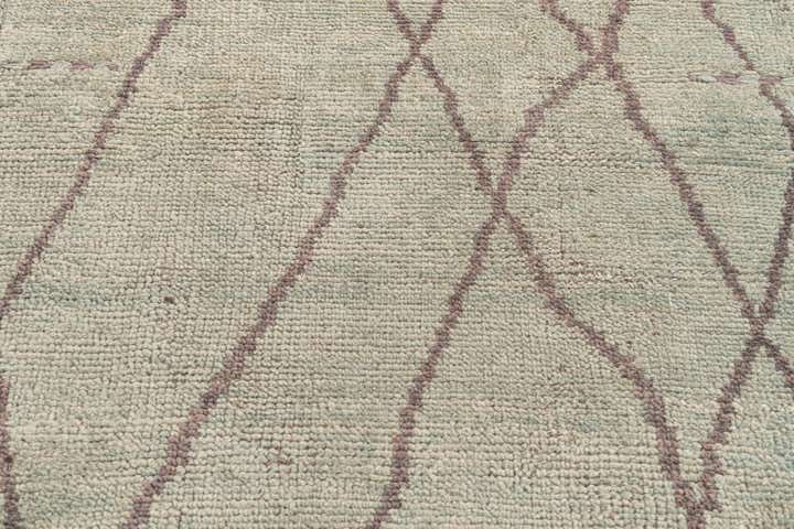 3' 1 x 18' 7 Hand Knotted Moroccan Wool Runner Rug