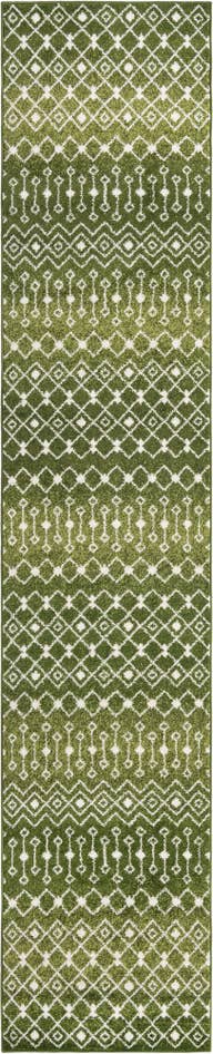 Detail image of 3' 3 x 16' 5 Moroccan Trellis Runner Rug
