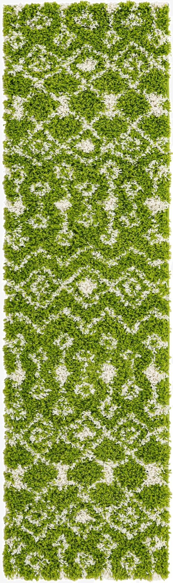 Primary image 2' x 7' Moroccan Trellis Shag Runner Rug