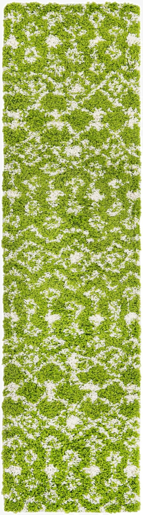 62cm x 245cm Moroccan Trellis Shag Runner Rug