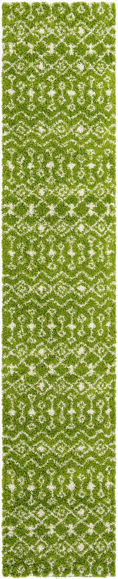 3' 3 x 16' 5 Moroccan Trellis Shag Runner Rug