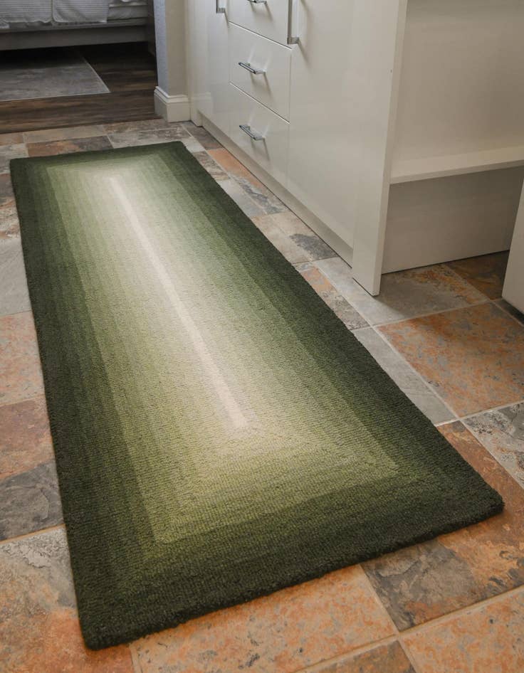 Detail image of 2' x 6' 1 Ombre Wool Runner Rug