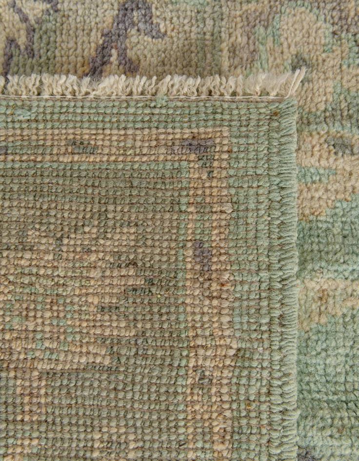 Detail image of 2' 11 x 9' 9  Hand Knotted Oushak Wool Runner Rug
