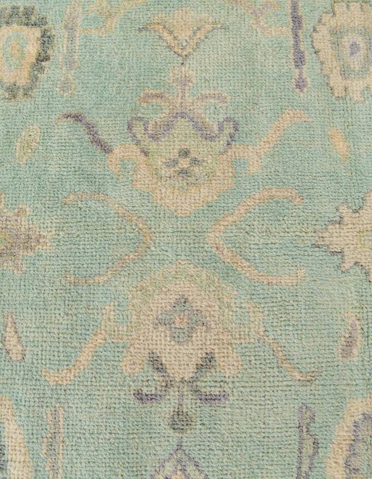 Detail image of 2' 11 x 9' 9  Hand Knotted Oushak Wool Runner Rug