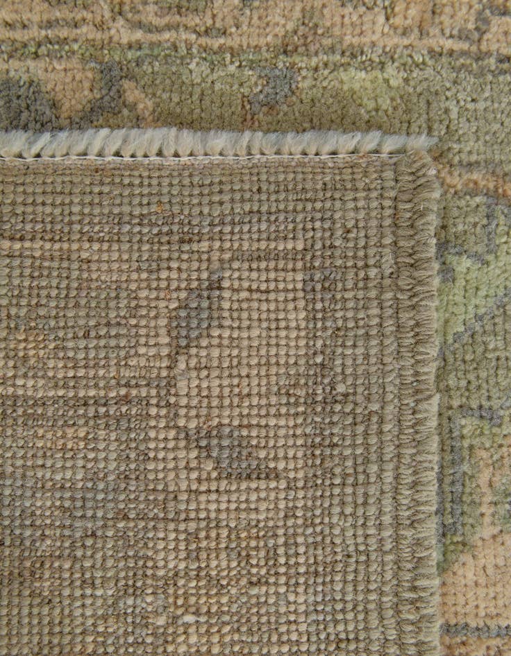 Detail image of 2' 10 x 14' 9 Hand Knotted Oushak Wool Runner Rug