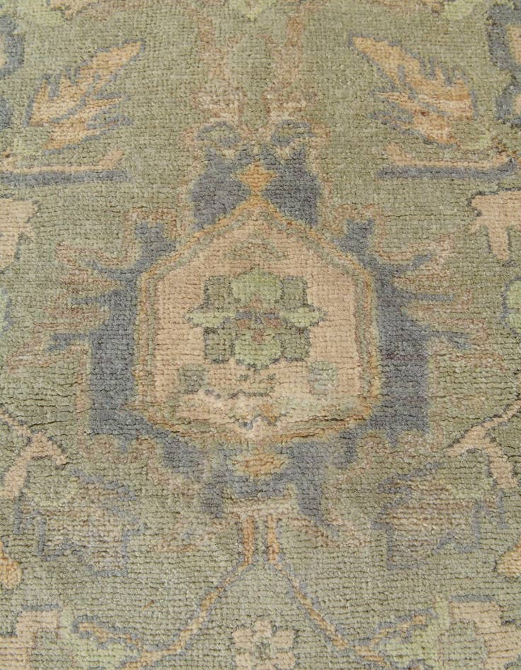 Detail image of 2' 10 x 14' 9  Hand Knotted Oushak Wool Runner Rug