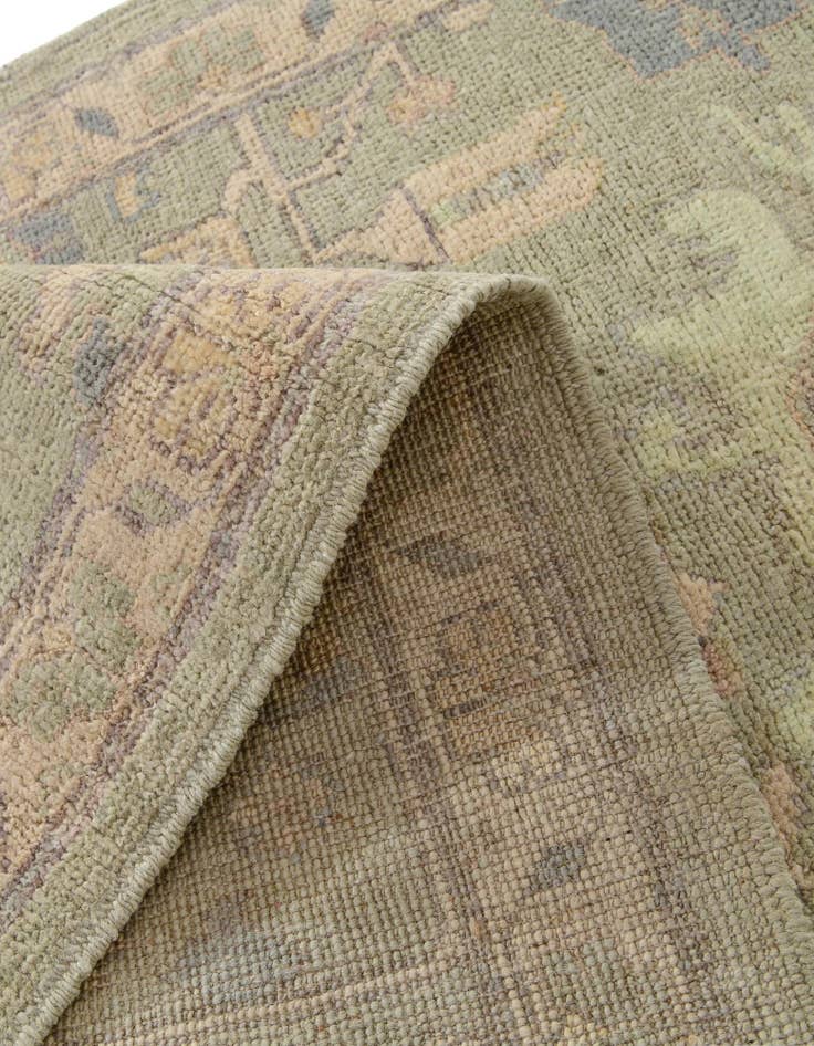 Detail image of 2' 10 x 14' 9  Hand Knotted Oushak Wool Runner Rug