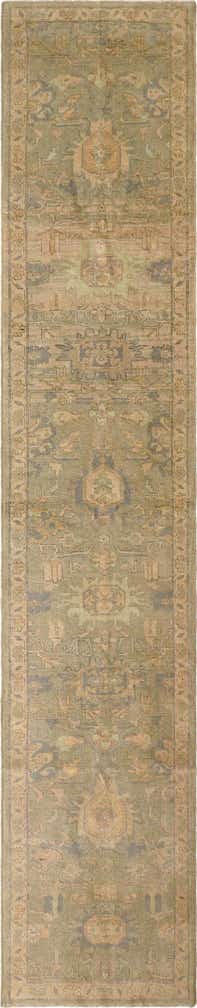 2' 10 x 14' 9 Hand Knotted Oushak Wool Runner Rug