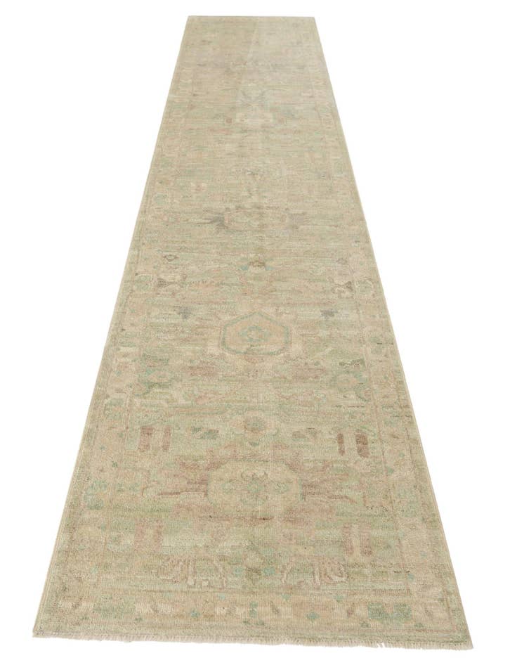 Detail image of 2' 9 x 13' 8 Hand Knotted Oushak Wool Runner Rug
