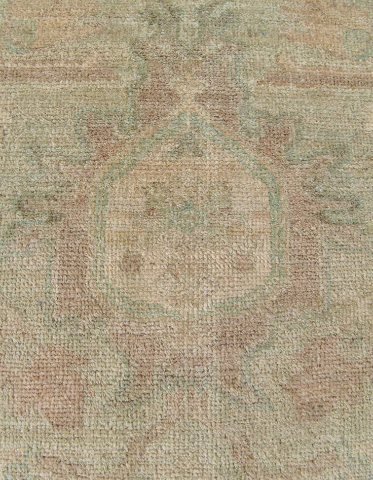 Detail image of 2' 9 x 13' 8 Hand Knotted Oushak Wool Runner Rug