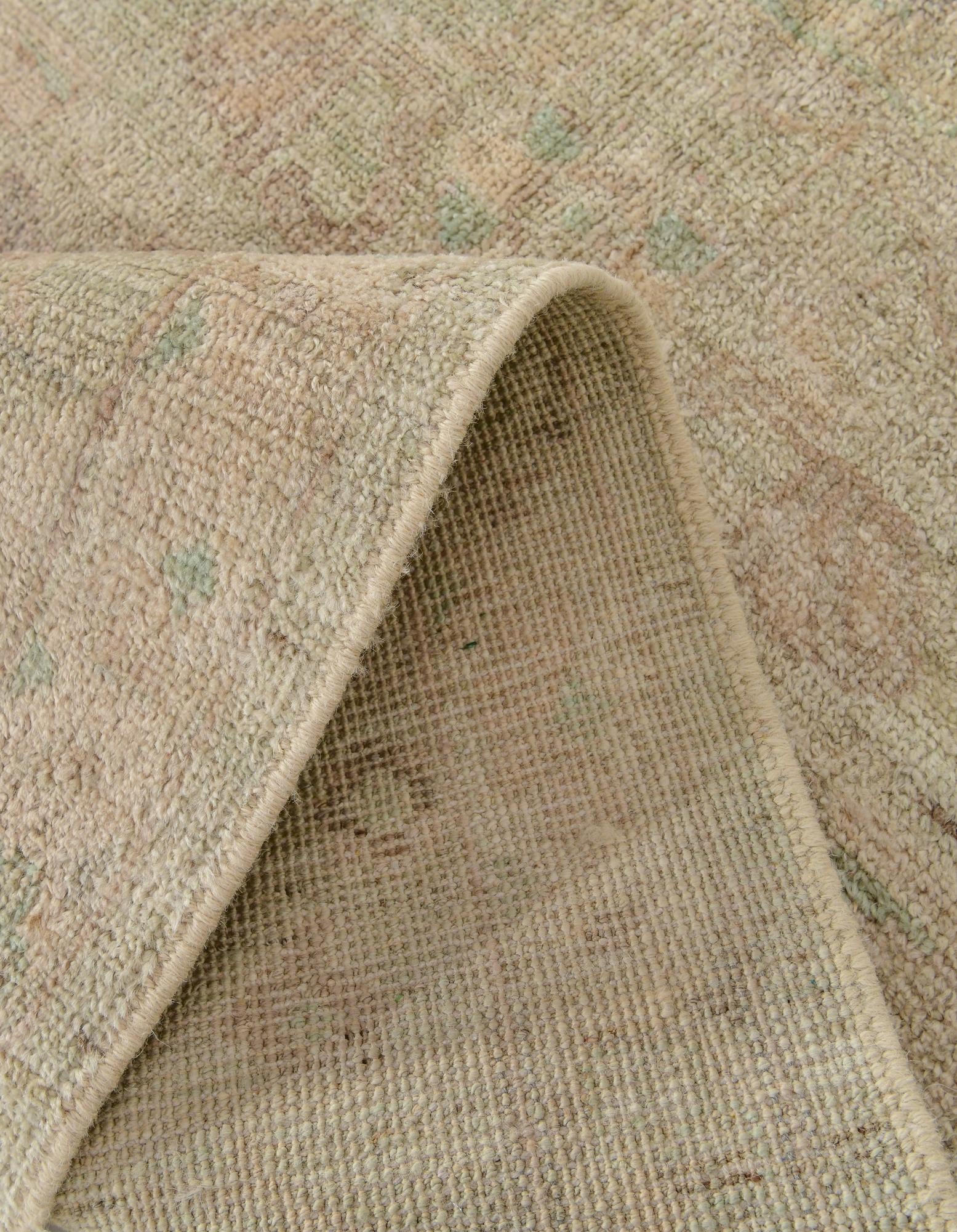 2' 9 x 13' 8 Hand Knotted Oushak Wool Runner Rug