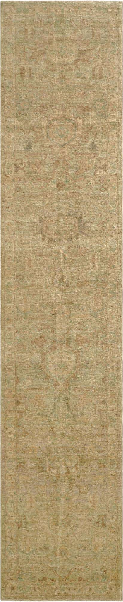2' 9 x 13' 8 Hand Knotted Oushak Wool Runner Rug