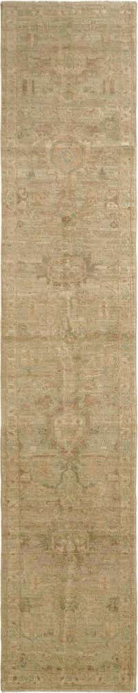 2' 9 x 13' 8 Hand Knotted Oushak Wool Runner Rug