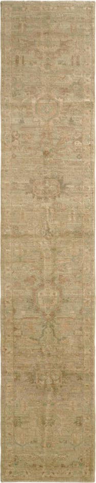 Detail image of 2' 9 x 13' 8 Hand Knotted Oushak Wool Runner Rug