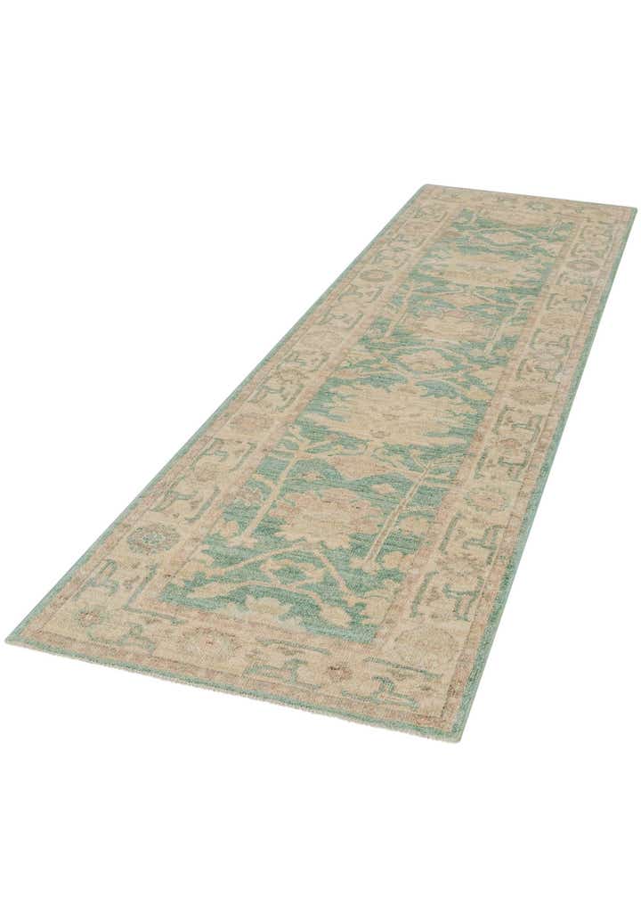 2' 9 x 9' 5 Hand Knotted Oushak Wool Runner Rug