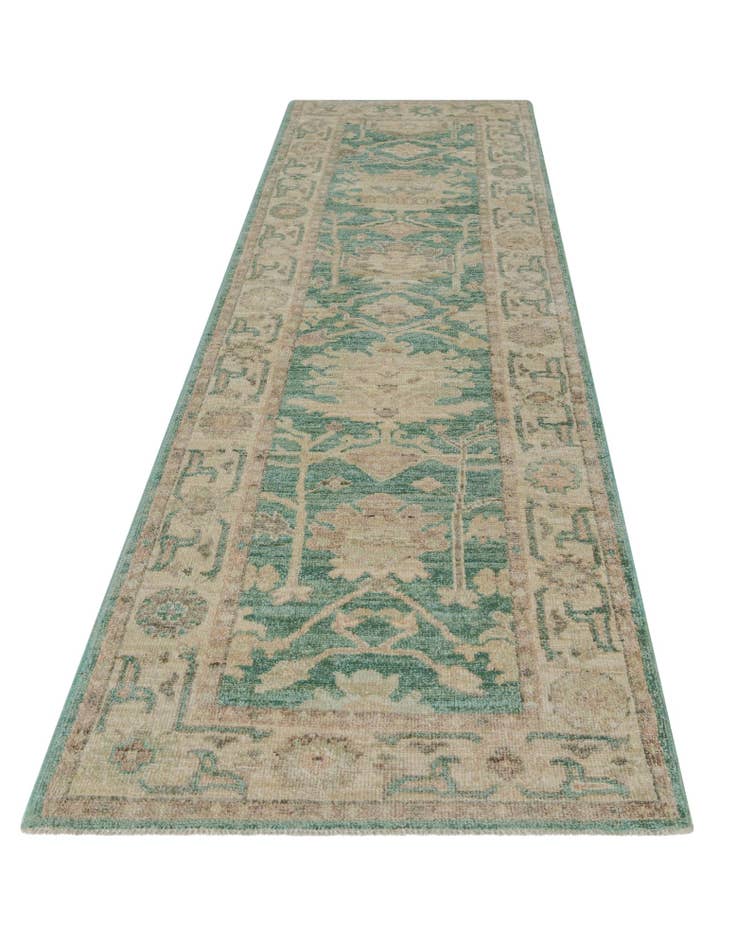 Detail image of 2' 9 x 9' 5 Hand Knotted Oushak Wool Runner Rug