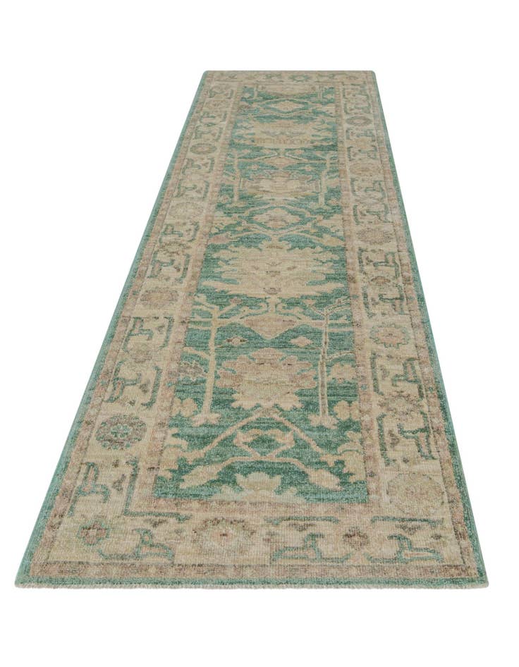 Detail image of 2' 9 x 9' 5 Hand Knotted Oushak Wool Runner Rug