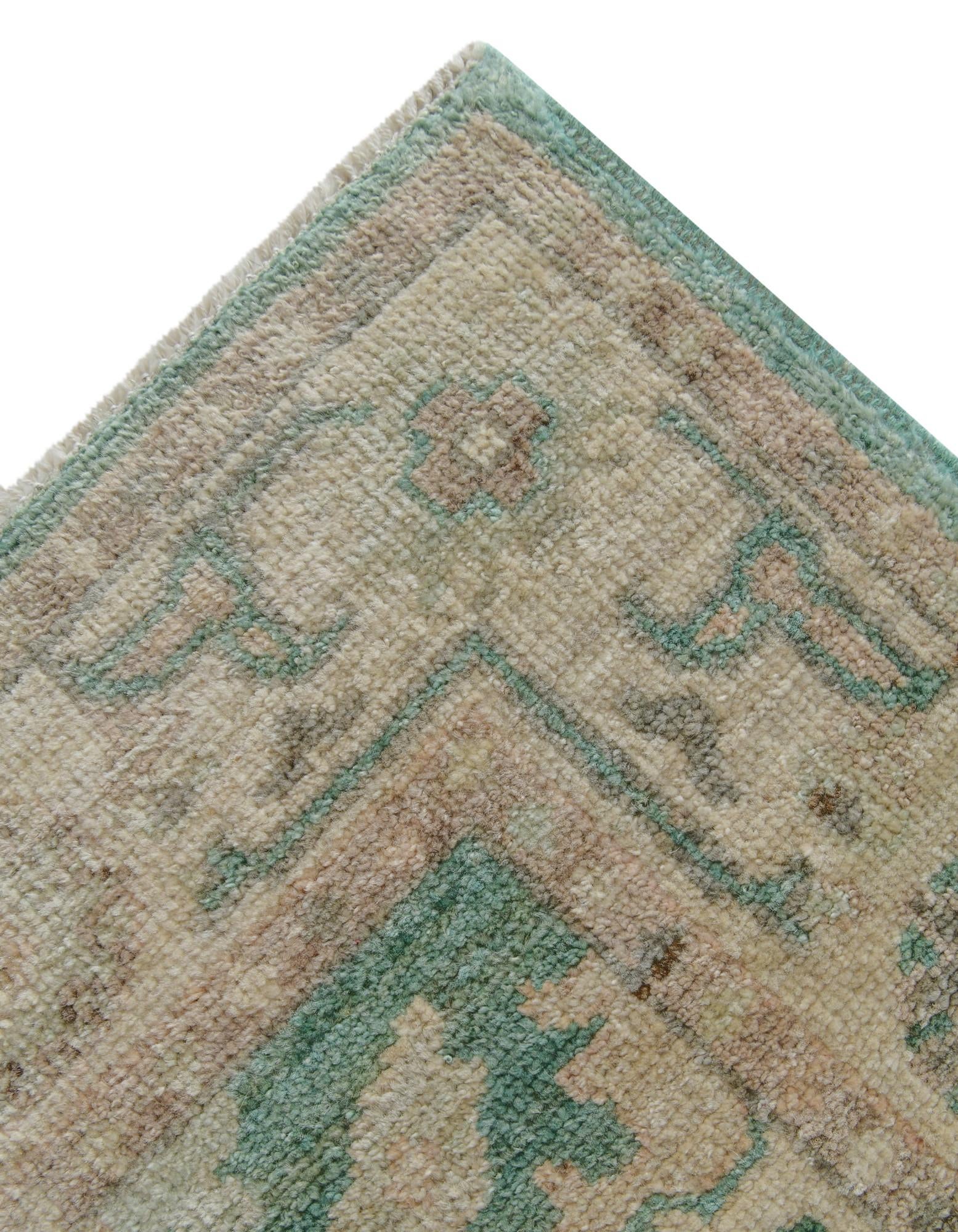 2' 9 x 9' 5 Hand Knotted Oushak Wool Runner Rug