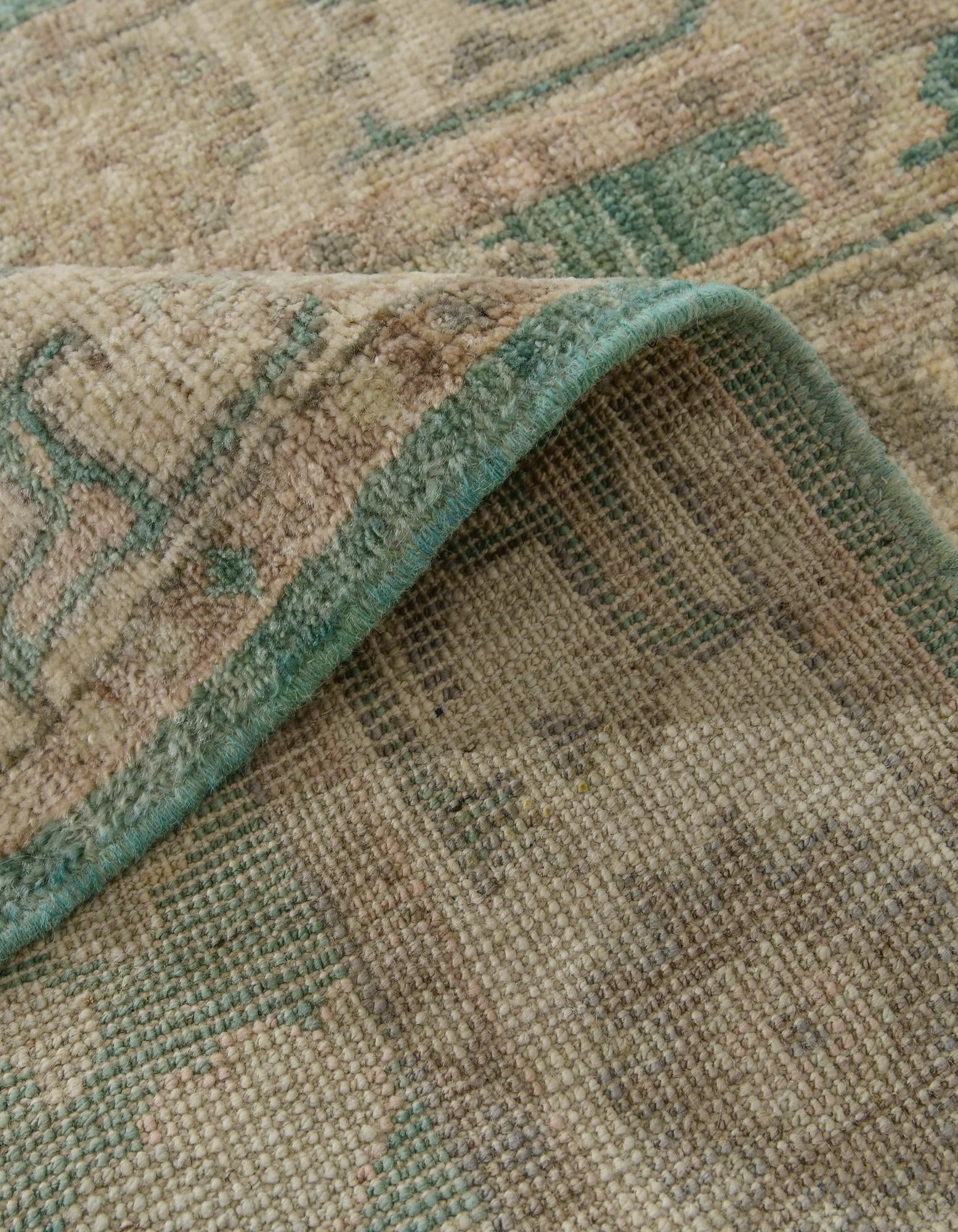 2' 9 x 9' 5 Hand Knotted Oushak Wool Runner Rug