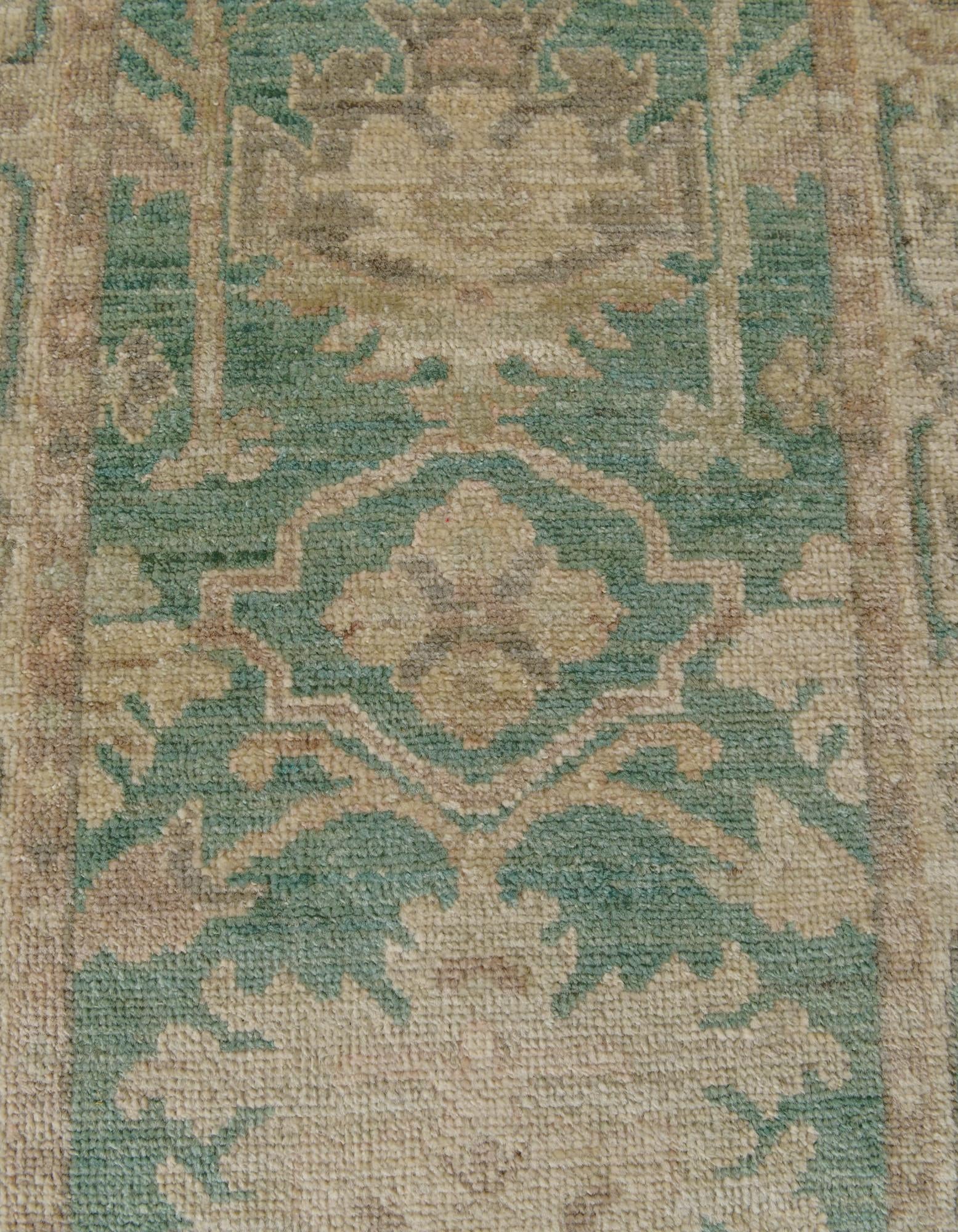 2' 9 x 9' 5 Hand Knotted Oushak Wool Runner Rug