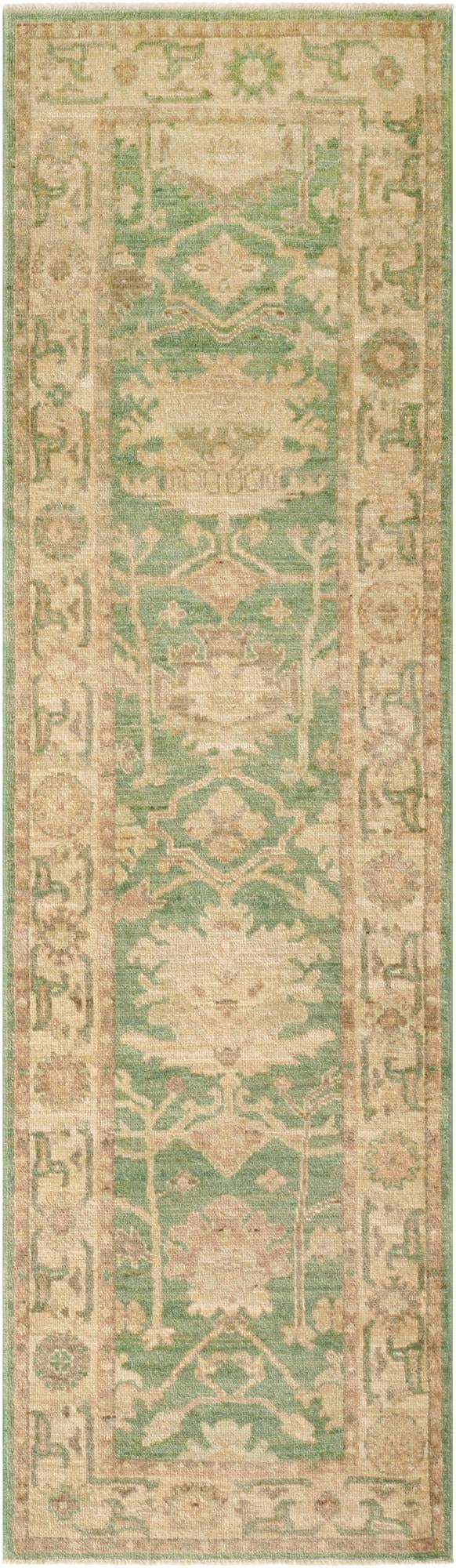 2' 9 x 9' 5  Hand Knotted Oushak Wool Runner Rug